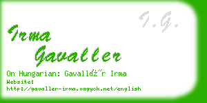 irma gavaller business card